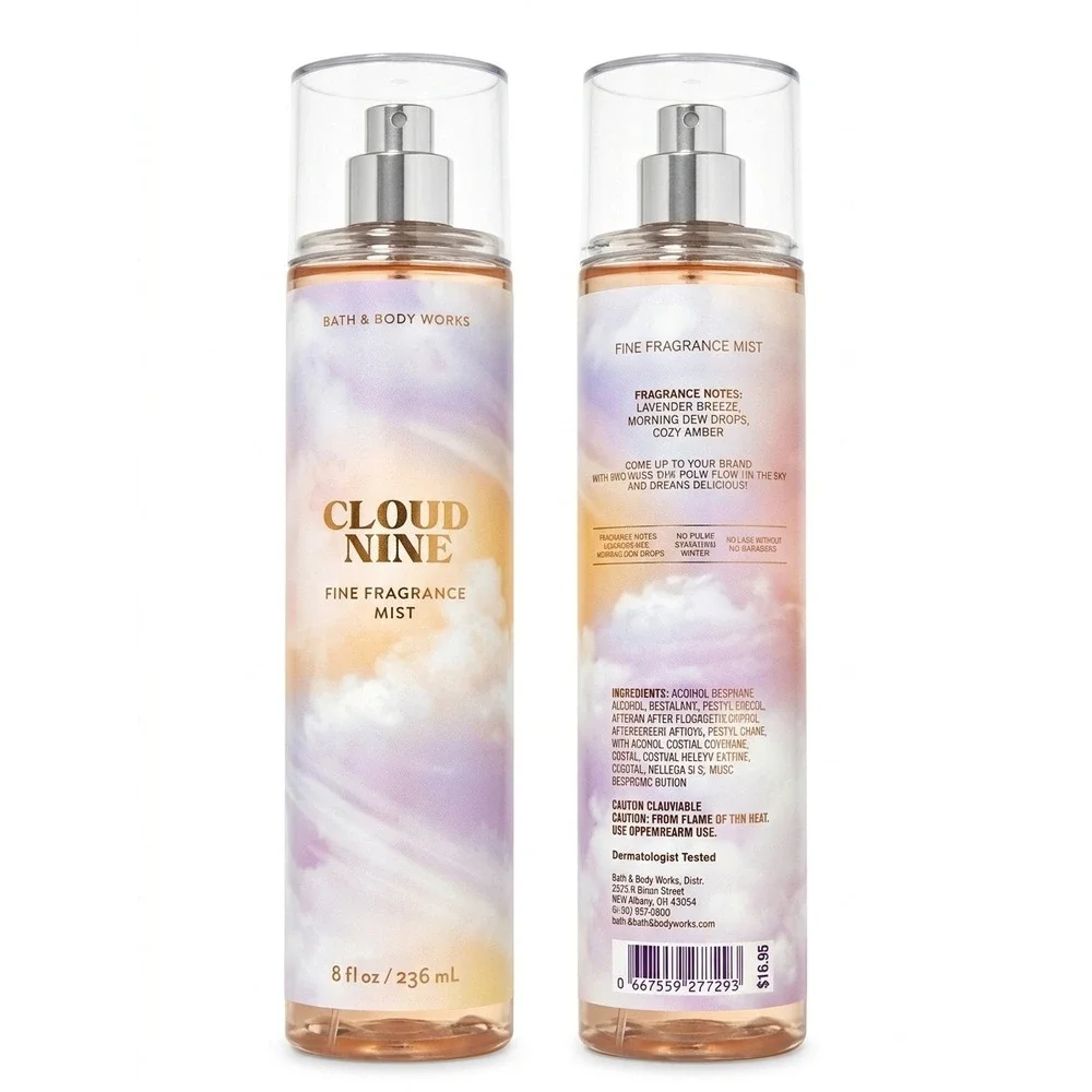 Bath & Body Works Cloud Nine Fine Fragrance Mist 8 oz Lavender Amber Retired